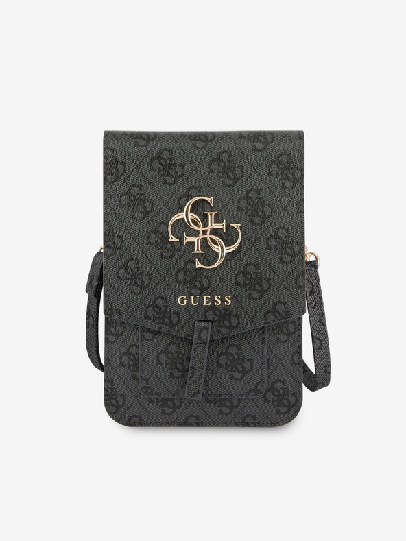 Guess PU 4G Metal Logo Taška na Telefon Grey Obal na telefón