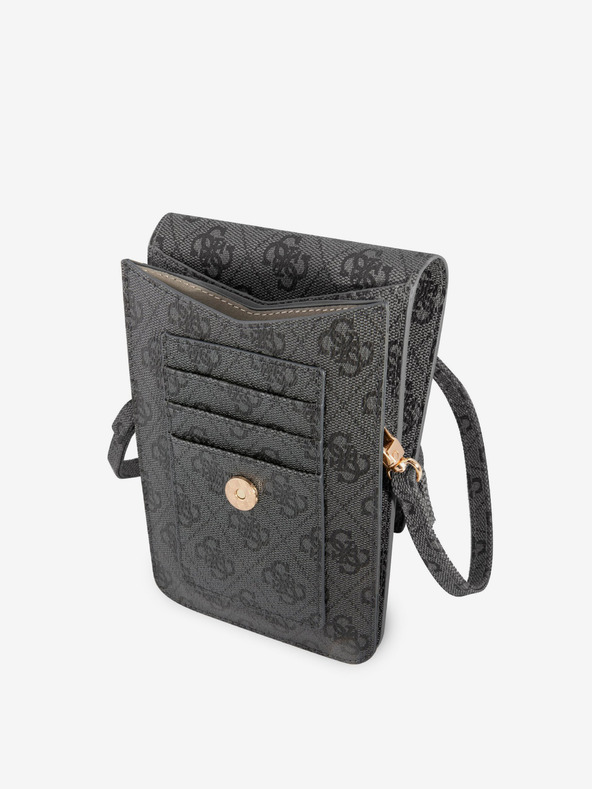 Guess PU 4G Metal Logo Taška na Telefon Grey Obal na telefón