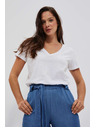 Moodo Biele dámske tričko Moodo