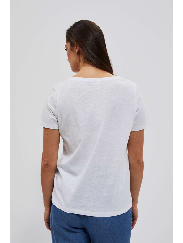 Moodo Biele dámske tričko Moodo