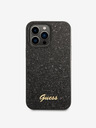 Guess Guess PC/TPU Glitter Flakes Metal Logo Zadný kryt pre iPhone 14 Pro Max Black