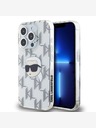 Karl Lagerfeld Karl Lagerfeld IML galvanizovaný zadný kryt Karl Head pre iPhone 15 Pro Max priehľadný