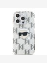 Karl Lagerfeld Karl Lagerfeld IML galvanizovaný zadný kryt Karl Head pre iPhone 15 Pro Max priehľadný