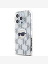 Karl Lagerfeld Karl Lagerfeld IML galvanizovaný zadný kryt Karl Head pre iPhone 15 Pro Max priehľadný