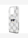 Karl Lagerfeld Karl Lagerfeld IML galvanizovaný zadný kryt Karl Head pre iPhone 15 Pro Max priehľadný