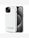 Karl Lagerfeld Grained PU Hotel RSG zadný kryt pre iPhone 15 sivý Karl Lagerfeld
