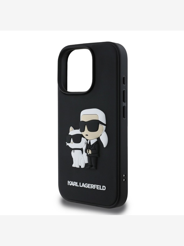 Karl Lagerfeld Karl Lagerfeld PU Saffiano Karl and Choupette Zadný kryt pre iPhone 16 Pro Max čierny