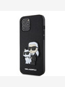 Karl Lagerfeld Karl Lagerfeld PU Saffiano Karl and Choupette Zadný kryt pre iPhone 12/12 Pro čierny