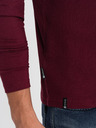 Ombre Clothing Vínové pánske základné tričko s vreckom Ombre Clothing