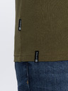 Ombre Clothing Khaki pánske základné tričko s vreckom Ombre Clothing