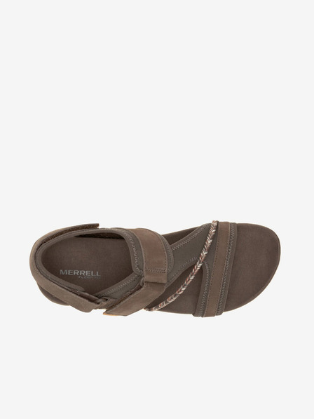 Merrell Hnedé dámske kožené sandále MERRELL Terran 4 Backstrap