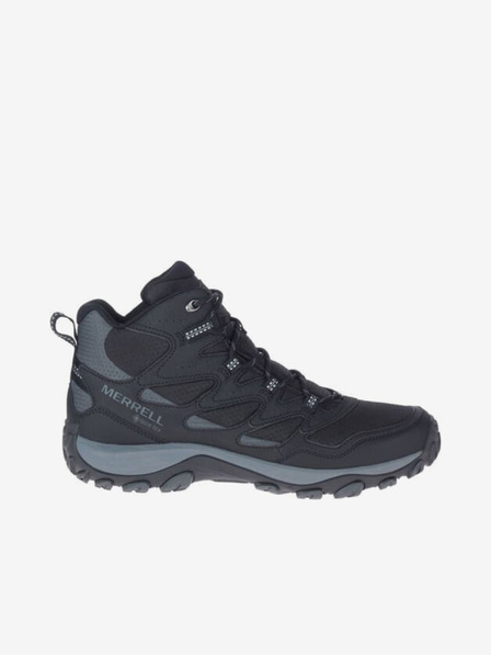 Merrell Čierne pánske outdoorové členkové tenisky MERRELL West Rim Sport Mid GTX