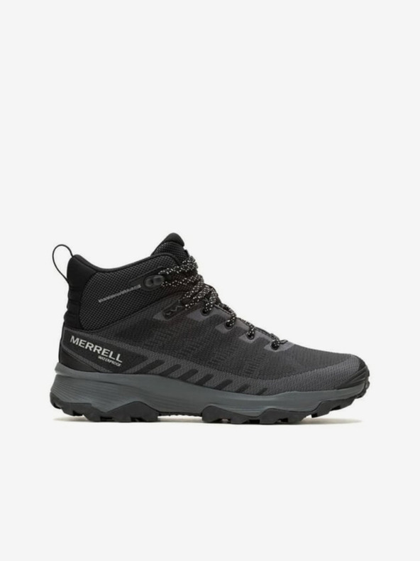 Merrell Čierne pánske členkové outdoorové tenisky MERRELL Speed Eco Mid Waterproof