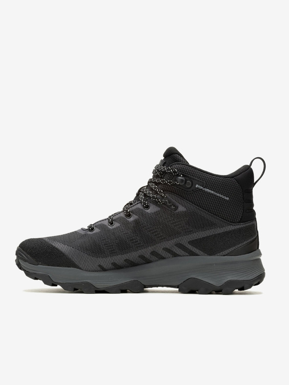 Merrell Čierne pánske členkové outdoorové tenisky MERRELL Speed Eco Mid Waterproof