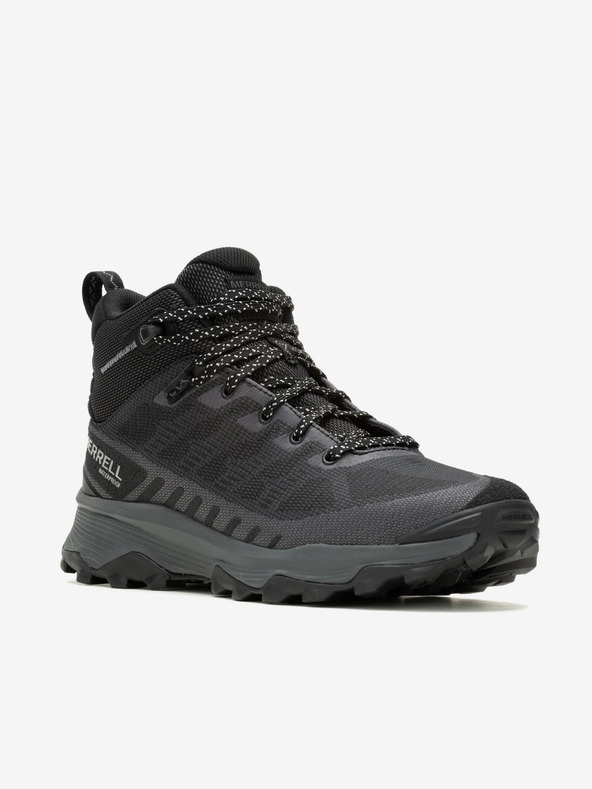 Merrell Čierne pánske členkové outdoorové tenisky MERRELL Speed Eco Mid Waterproof