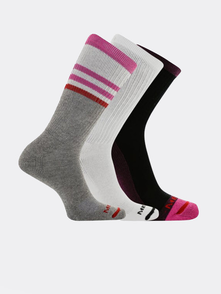 Merrell Ponožky Merrell Cushioned Cotton Stripe Crew 3 páry