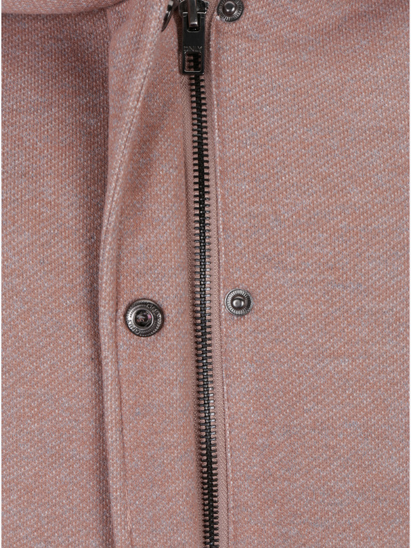 ONLY Staroružový dámsky žíhaný ľahký kabát s kapucňou ONLY Sedona