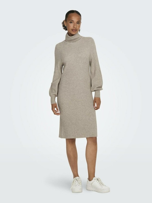 ONLY ONLY Sasha Béžové dámske svetrové šaty