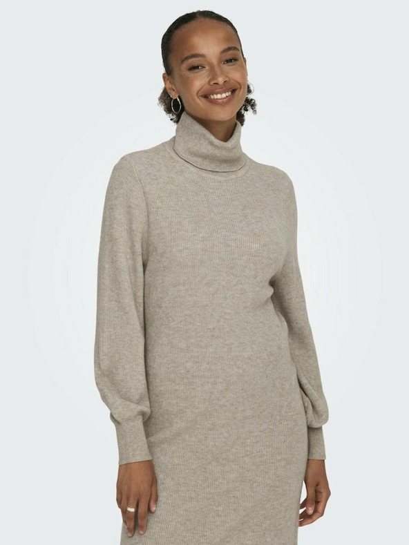 ONLY ONLY Sasha Béžové dámske svetrové šaty