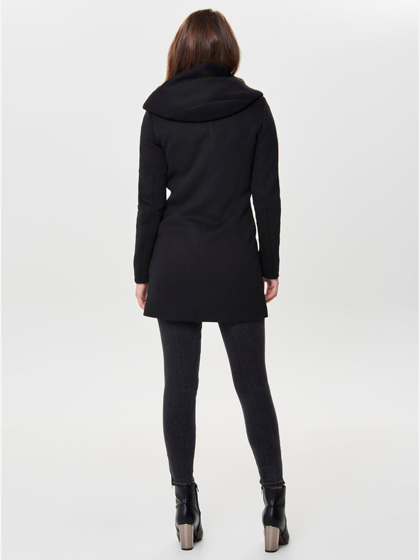 ONLY Čierny dámsky ľahký kabát s kapucňou ONLY Sedona
