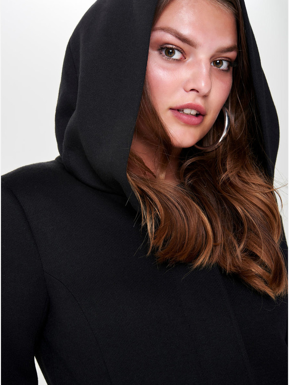 ONLY Čierny dámsky ľahký kabát s kapucňou ONLY Sedona