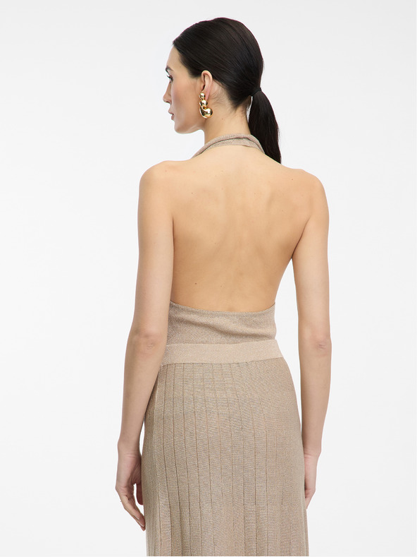 Orsay Zlatý dámsky top za krk ORSAY