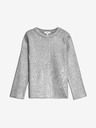 Marks & Spencer Rebrovaný kovový sveter s okrúhlym výstrihom Marks & Spencer strieborný
