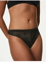 Marks & Spencer Body Soft™ tangá s čipkou, sada 3 kusov Marks & Spencer čierne