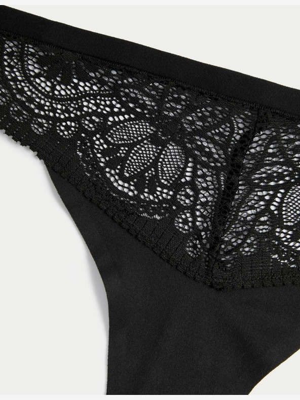 Marks & Spencer Body Soft™ tangá s čipkou, sada 3 kusov Marks & Spencer čierne
