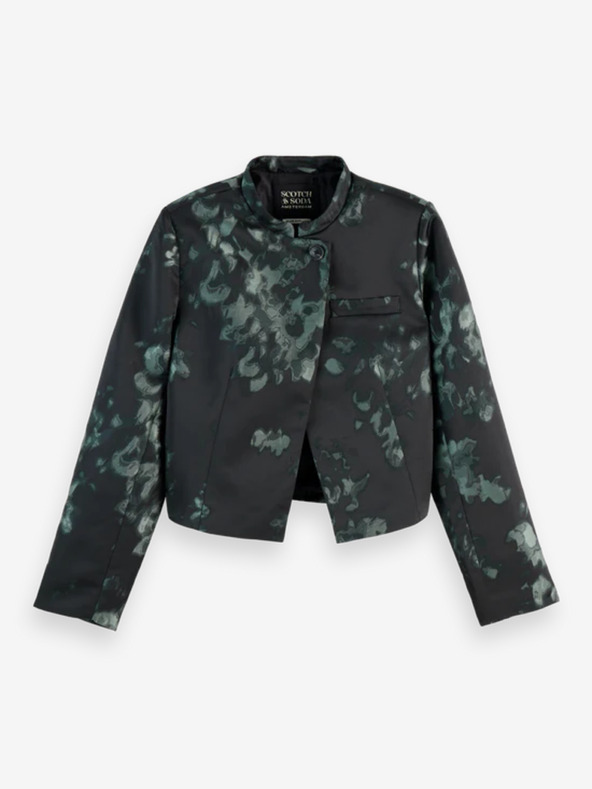 Scotch & Soda Zeleno-čierne dámske vzorované sako Scotch & Soda