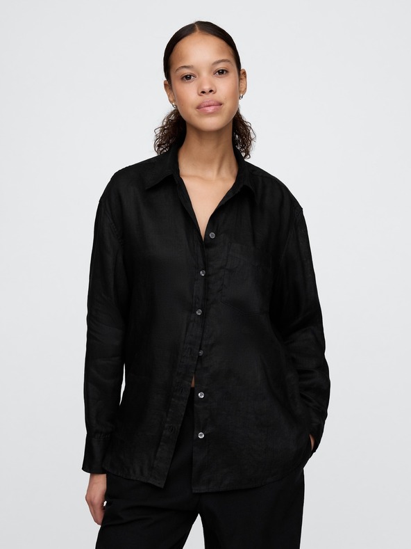 GAP Ľanová oversize košeľa Big Shirt GAP