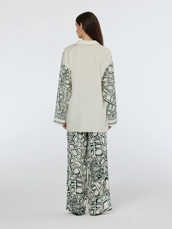 Scotch & Soda Zelená a krémová dámska vzorovaná košeľa Scotch & Soda