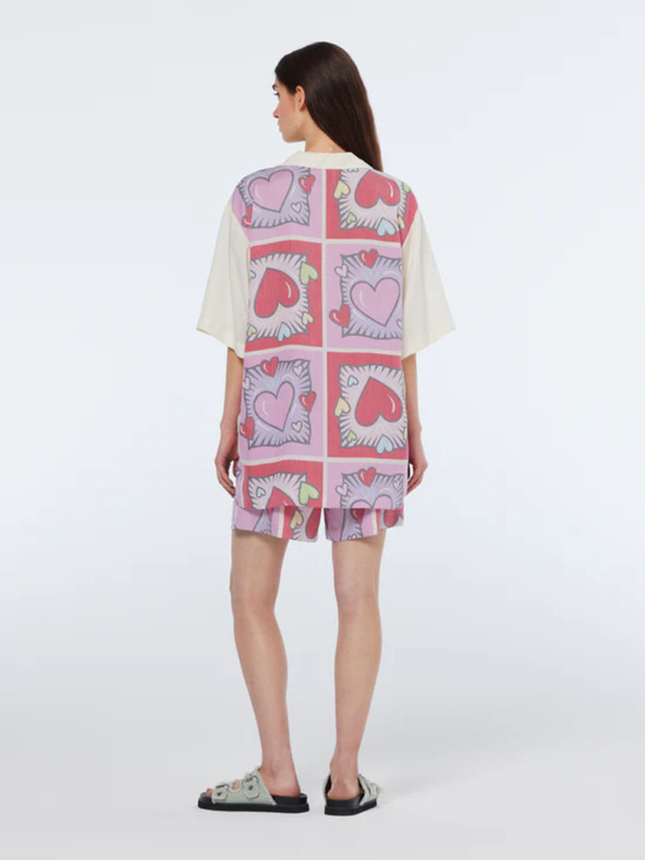 Scotch & Soda Scotch & Soda Červená a krémová dámska vzorovaná košeľa