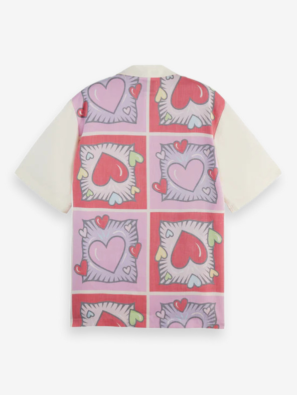 Scotch & Soda Scotch & Soda Červená a krémová dámska vzorovaná košeľa