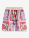 Scotch & Soda Ružové a červené dámske vzorované šortky Scotch & Soda