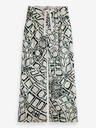 Scotch & Soda Zeleno-krémové dámske vzorované nohavice Scotch & Soda