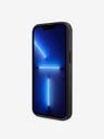 Guess Guess PU 4G štrasový zadný kryt s kovovým logom pre iPhone 15 čierny