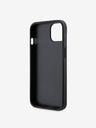 Guess Guess PU 4G štrasový zadný kryt s kovovým logom pre iPhone 15 čierny