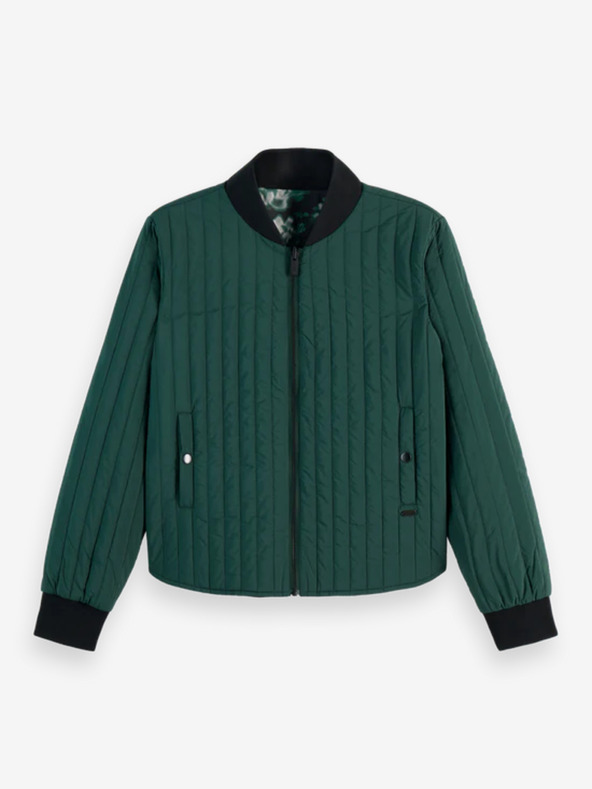 Scotch & Soda Zelené dámske obojstranné bombery Scotch & Soda