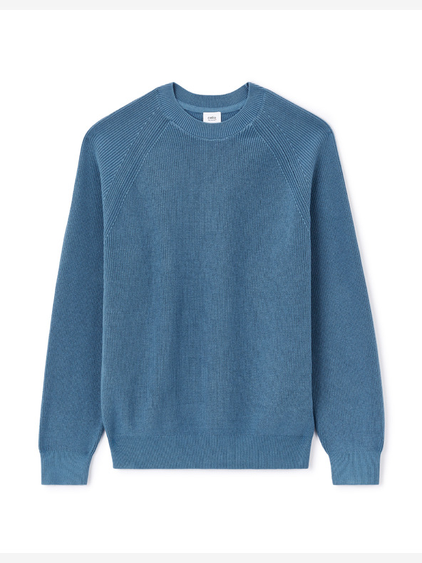 Celio Modrý pánsky sveter Celio Lebirequin