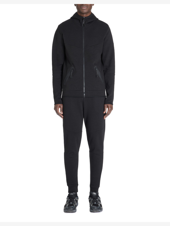 Celio Čierna pánska mikina na zips s kapucňou Celio Lenewyoke