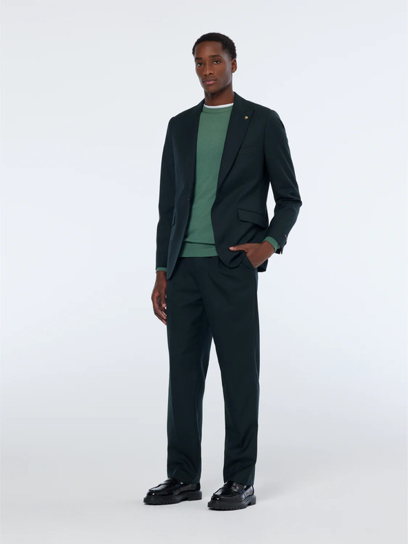 Scotch & Soda Pánske tmavozelené vlnené sako Scotch & Soda