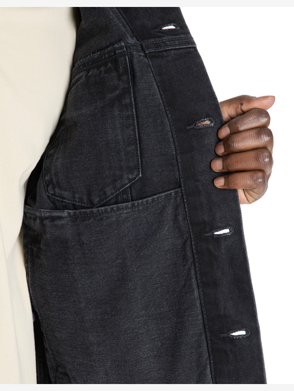 Celio Čierna pánska džínsová bunda Celio Gudens