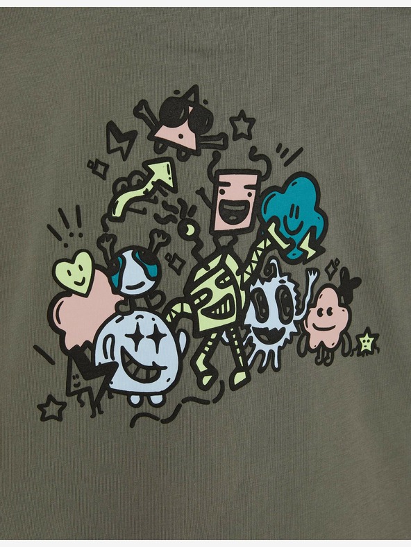 Marks & Spencer Čisté bavlnené tričko s nápisom "Každý je iný" (2-16 rokov) Marks & Spencer zelená