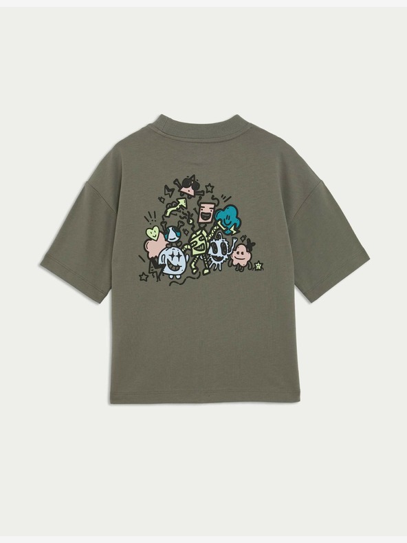 Marks & Spencer Čisté bavlnené tričko s nápisom "Každý je iný" (2-16 rokov) Marks & Spencer zelená