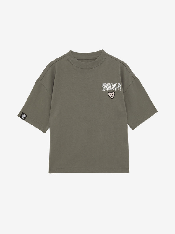 Marks & Spencer Čisté bavlnené tričko s nápisom "Každý je iný" (2-16 rokov) Marks & Spencer zelená