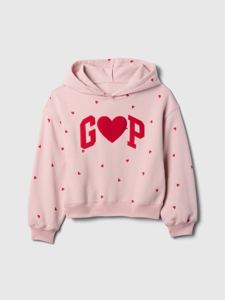 GAP Detská mikina s logom a fleece GAP