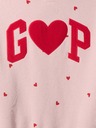 GAP Detská mikina s logom a fleece GAP