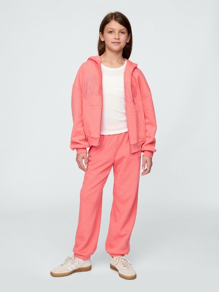 GAP Detské tepláky fleece logo army GAP