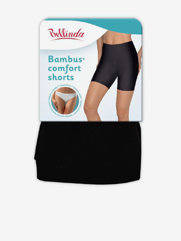 Bellinda Čierne dámske šortky so šnúrkou Bellinda BAMBUS COMFORT SHORTS